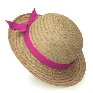 Sombrero paja rosa